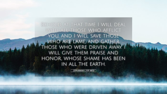 Picture 05 - Zephaniah 3:19 WEB Desktop Wallpaper - Behold, at that time I will deal with all those - Desktop Bible Verse Wallpaper