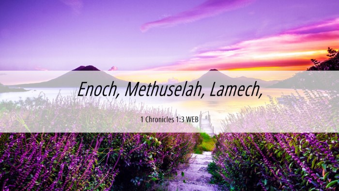 Picture 06 - 1 Chronicles 1:3 WEB Desktop Wallpaper - Enoch, Methuselah, - Desktop Bible Verse Wallpaper