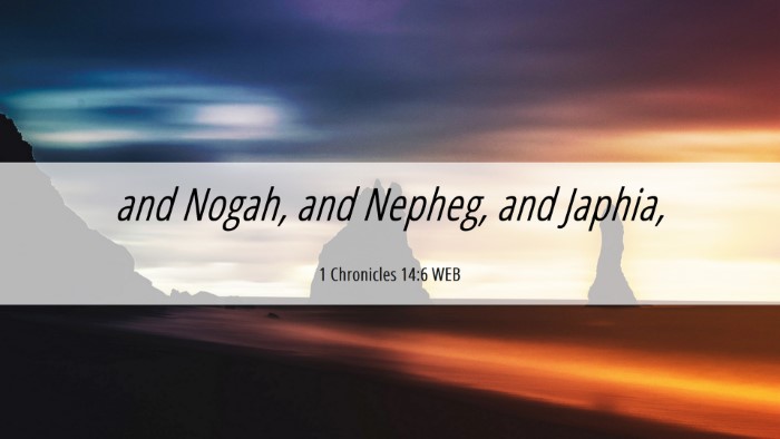 Picture 06 - 1 Chronicles 14:6 WEB Desktop Wallpaper - and Nogah, and Nepheg, and - Desktop Bible Verse Wallpaper