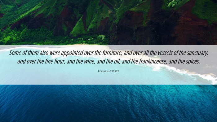 Picture 06 - 1 Chronicles 9:29 WEB Desktop Wallpaper - Some of them also were appointed over the - Desktop Bible Verse Wallpaper