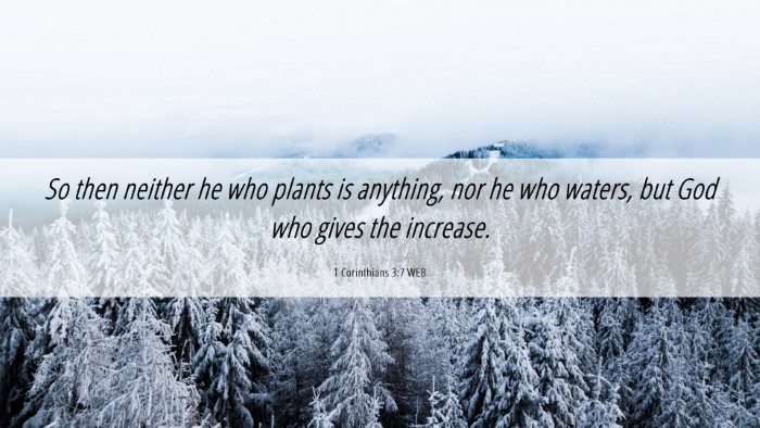 Picture 06 - 1 Corinthians 3:7 WEB Desktop Wallpaper - So then neither he who plants is anything, nor he - Desktop Bible Verse Wallpaper