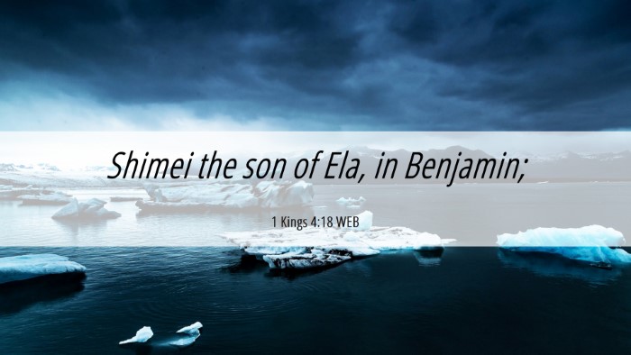Picture 06 - 1 Kings 4:18 WEB Desktop Wallpaper - Shimei the son of Ela, in - Desktop Bible Verse Wallpaper