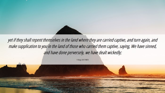 Picture 06 - 1 Kings 8:47 WEB Desktop Wallpaper - yet if they shall repent themselves in the land - Desktop Bible Verse Wallpaper