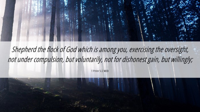 Picture 06 - 1 Peter 5:2 WEB Desktop Wallpaper - Shepherd the flock of God which is among you, - Desktop Bible Verse Wallpaper