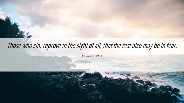 Picture 06 - 1 Timothy 5:20 WEB Desktop Wallpaper - Those who sin, reprove in the sight of all, that - Desktop Bible Verse Wallpaper