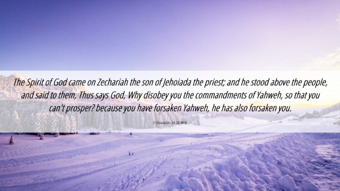 Picture 06 - 2 Chronicles 24:20 WEB Desktop Wallpaper - The Spirit of God came on Zechariah the son of - Desktop Bible Verse Wallpaper