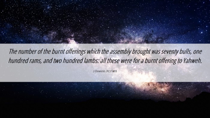 Picture 06 - 2 Chronicles 29:32 WEB Desktop Wallpaper - The number of the burnt offerings which the - Desktop Bible Verse Wallpaper