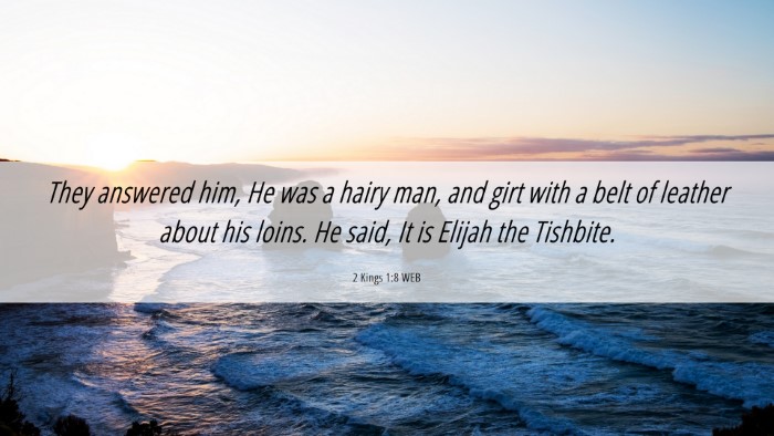 Picture 06 - 2 Kings 1:8 WEB Desktop Wallpaper - They answered him, He was a hairy man, and girt - Desktop Bible Verse Wallpaper