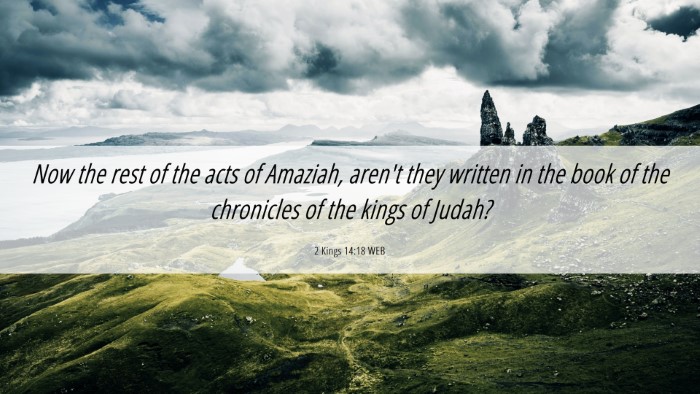 Picture 06 - 2 Kings 14:18 WEB Desktop Wallpaper - Now the rest of the acts of Amaziah, aren't they - Desktop Bible Verse Wallpaper