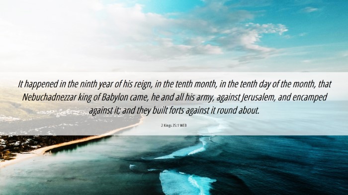 Picture 06 - 2 Kings 25:1 WEB Desktop Wallpaper - It happened in the ninth year of his reign, in - Desktop Bible Verse Wallpaper