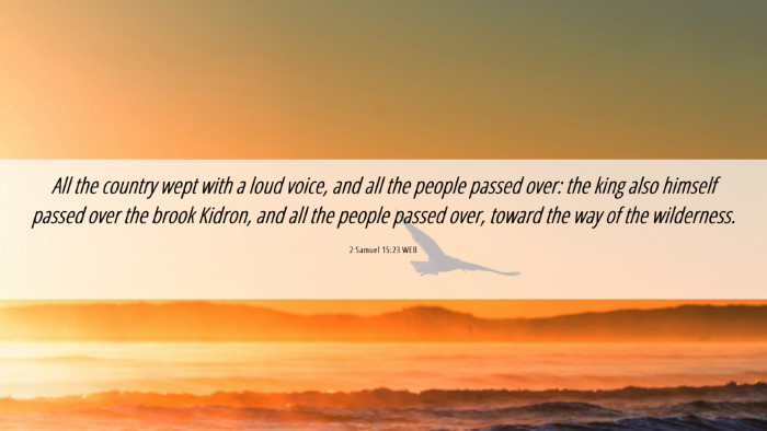 Picture 06 - 2 Samuel 15:23 WEB Desktop Wallpaper - All the country wept with a loud voice, and all - Desktop Bible Verse Wallpaper