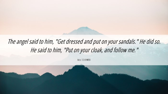 Picture 06 - Acts 12:8 WEB Desktop Wallpaper - The angel said to him, 