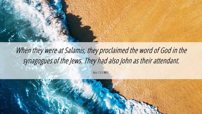 Picture 06 - Acts 13:5 WEB Desktop Wallpaper - When they were at Salamis, they proclaimed the - Desktop Bible Verse Wallpaper