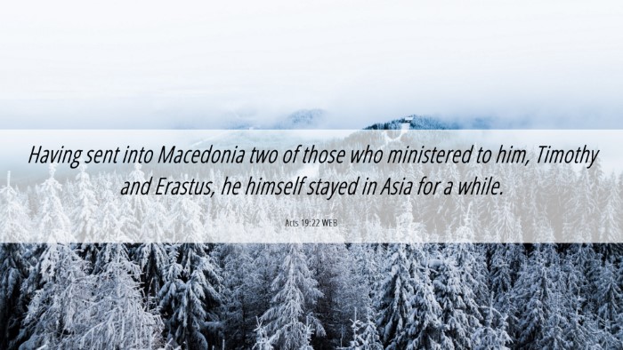 Picture 06 - Acts 19:22 WEB Desktop Wallpaper - Having sent into Macedonia two of those who - Desktop Bible Verse Wallpaper