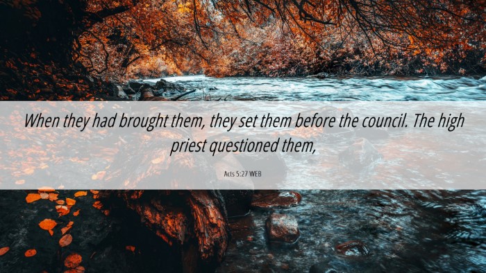 Picture 06 - Acts 5:27 WEB Desktop Wallpaper - When they had brought them, they set them before - Desktop Bible Verse Wallpaper