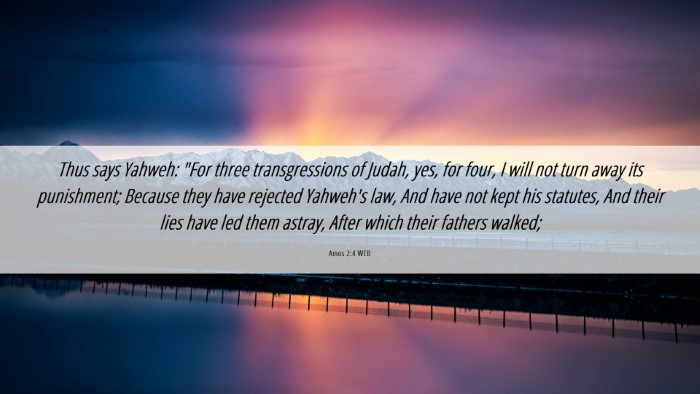 Picture 06 - Amos 2:4 WEB Desktop Wallpaper - Thus says Yahweh: 