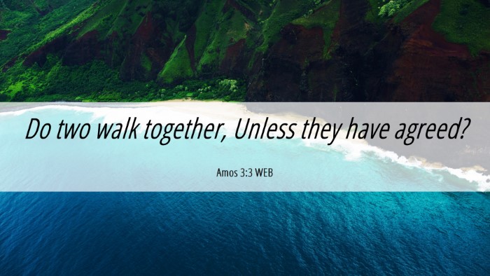 Picture 06 - Amos 3:3 WEB Desktop Wallpaper - Do two walk together, Unless they have - Desktop Bible Verse Wallpaper