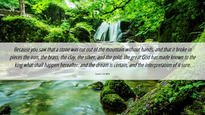 Picture 06 - Daniel 2:45 WEB Desktop Wallpaper - Because you saw that a stone was cut out of the - Desktop Bible Verse Wallpaper