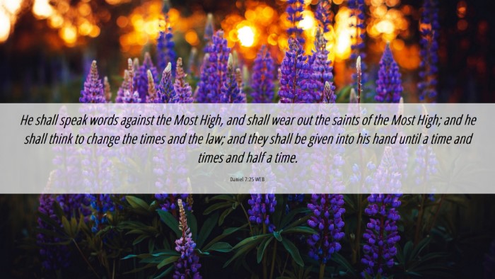 Picture 06 - Daniel 7:25 WEB Desktop Wallpaper - He shall speak words against the Most High, and - Desktop Bible Verse Wallpaper