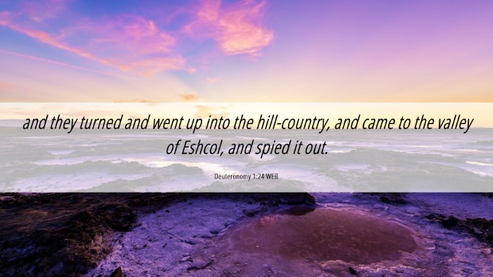 Picture 06 - Deuteronomy 1:24 WEB Desktop Wallpaper - and they turned and went up into the - Desktop Bible Verse Wallpaper