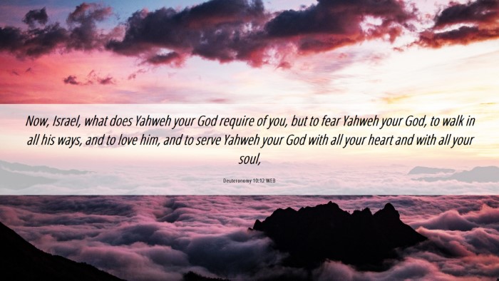 Picture 06 - Deuteronomy 10:12 WEB Desktop Wallpaper - Now, Israel, what does Yahweh your God require of - Desktop Bible Verse Wallpaper