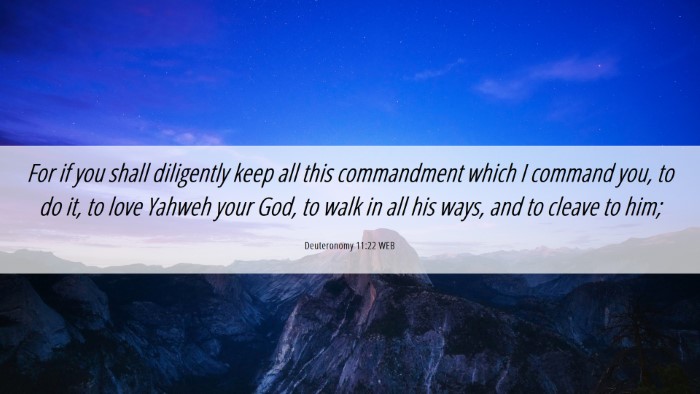 Picture 06 - Deuteronomy 11:22 WEB Desktop Wallpaper - For if you shall diligently keep all this - Desktop Bible Verse Wallpaper