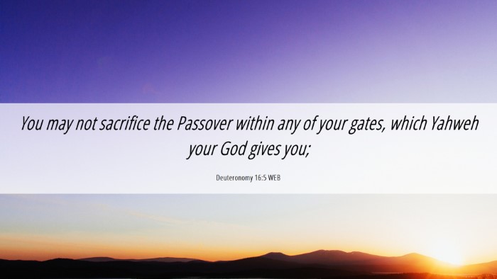 Picture 06 - Deuteronomy 16:5 WEB Desktop Wallpaper - You may not sacrifice the Passover within any of - Desktop Bible Verse Wallpaper