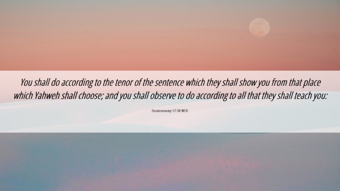 Picture 06 - Deuteronomy 17:10 WEB Desktop Wallpaper - You shall do according to the tenor of the - Desktop Bible Verse Wallpaper