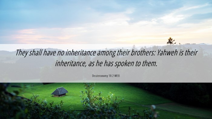 Picture 06 - Deuteronomy 18:2 WEB Desktop Wallpaper - They shall have no inheritance among their - Desktop Bible Verse Wallpaper