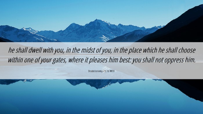 Picture 06 - Deuteronomy 23:16 WEB Desktop Wallpaper - he shall dwell with you, in the midst of you, in - Desktop Bible Verse Wallpaper