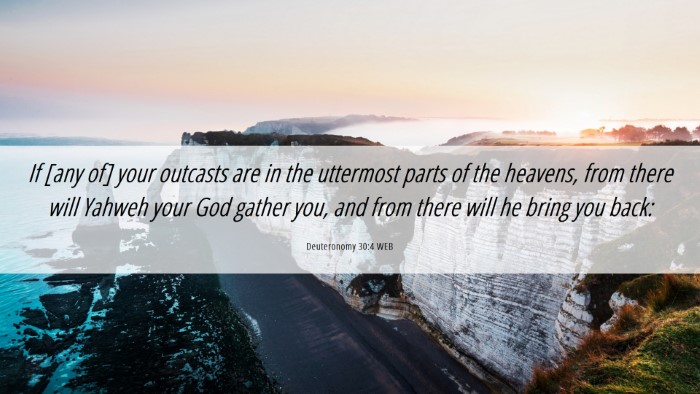 Picture 06 - Deuteronomy 30:4 WEB Desktop Wallpaper - If [any of] your outcasts are in the uttermost - Desktop Bible Verse Wallpaper