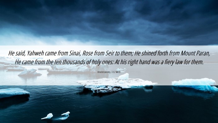 Picture 06 - Deuteronomy 33:2 WEB Desktop Wallpaper - He said, Yahweh came from Sinai, Rose from Seir - Desktop Bible Verse Wallpaper