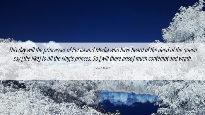 Picture 06 - Esther 1:18 WEB Desktop Wallpaper - This day will the princesses of Persia and Media - Desktop Bible Verse Wallpaper