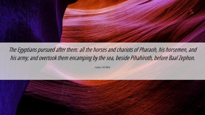 Picture 06 - Exodus 14:9 WEB Desktop Wallpaper - The Egyptians pursued after them: all the horses - Desktop Bible Verse Wallpaper