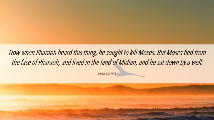 Picture 06 - Exodus 2:15 WEB Desktop Wallpaper - Now when Pharaoh heard this thing, he sought to - Desktop Bible Verse Wallpaper