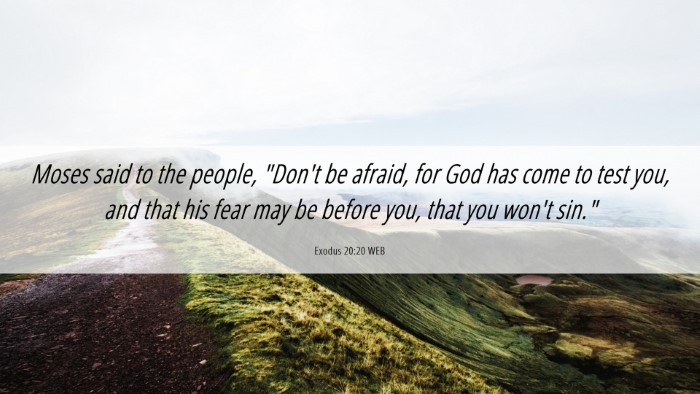 Picture 06 - Exodus 20:20 WEB Desktop Wallpaper - Moses said to the people, 