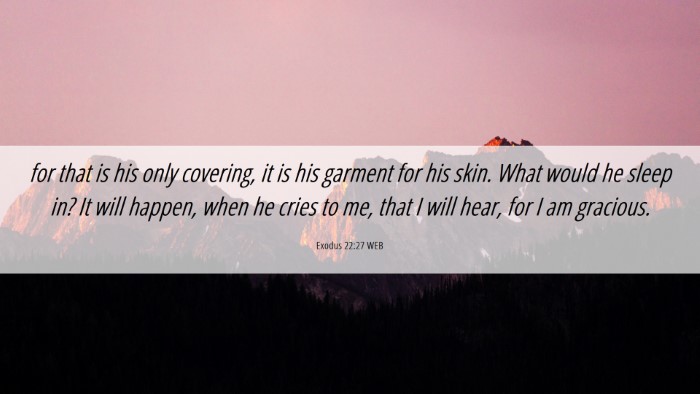 Picture 06 - Exodus 22:27 WEB Desktop Wallpaper - for that is his only covering, it is his garment - Desktop Bible Verse Wallpaper