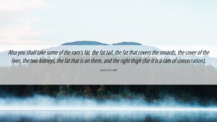 Picture 06 - Exodus 29:22 WEB Desktop Wallpaper - Also you shall take some of the ram's fat, the - Desktop Bible Verse Wallpaper