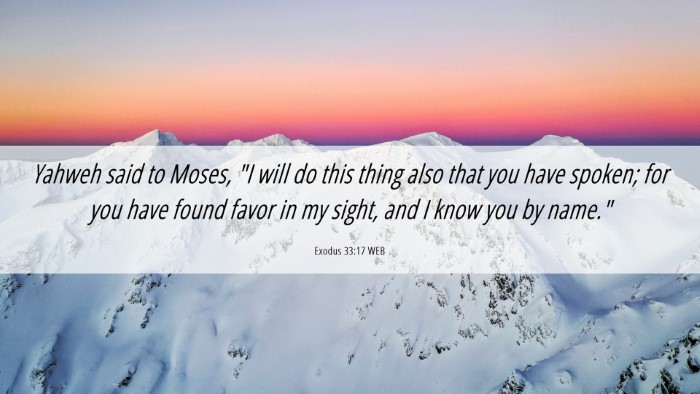 Picture 06 - Exodus 33:17 WEB Desktop Wallpaper - Yahweh said to Moses, 