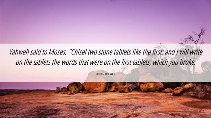 Picture 06 - Exodus 34:1 WEB Desktop Wallpaper - Yahweh said to Moses, 