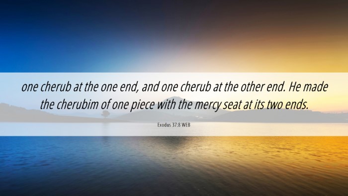 Picture 06 - Exodus 37:8 WEB Desktop Wallpaper - one cherub at the one end, and one cherub at the - Desktop Bible Verse Wallpaper