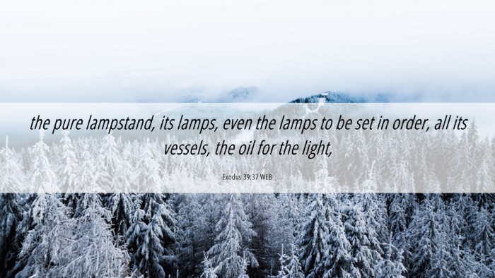 Picture 06 - Exodus 39:37 WEB Desktop Wallpaper - the pure lampstand, its lamps, even the lamps to - Desktop Bible Verse Wallpaper