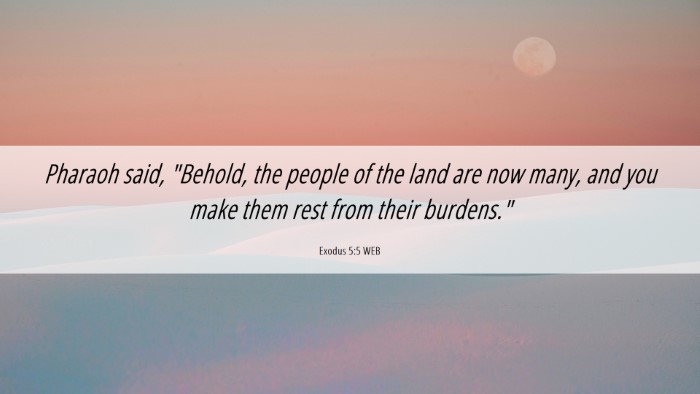 Picture 06 - Exodus 5:5 WEB Desktop Wallpaper - Pharaoh said, 