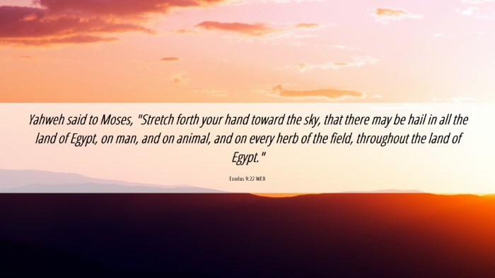 Picture 06 - Exodus 9:22 WEB Desktop Wallpaper - Yahweh said to Moses, 