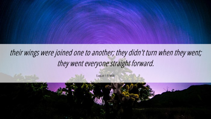 Picture 06 - Ezekiel 1:9 WEB Desktop Wallpaper - their wings were joined one to another; they - Desktop Bible Verse Wallpaper