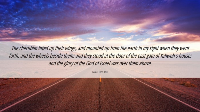 Picture 06 - Ezekiel 10:19 WEB Desktop Wallpaper - The cherubim lifted up their wings, and mounted - Desktop Bible Verse Wallpaper