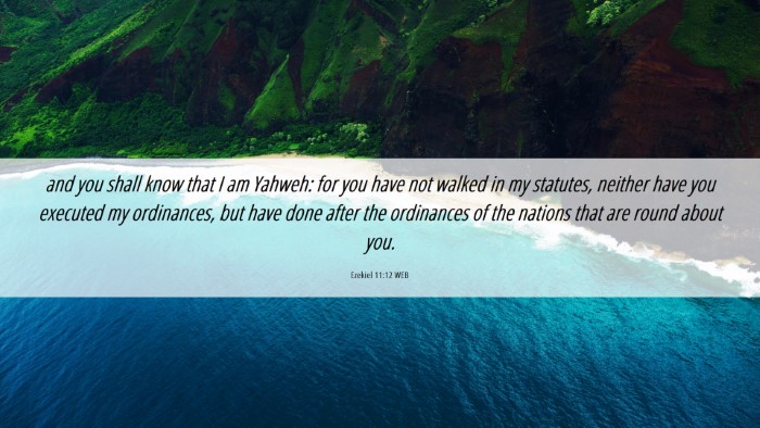 Picture 06 - Ezekiel 11:12 WEB Desktop Wallpaper - and you shall know that I am Yahweh: for you have - Desktop Bible Verse Wallpaper