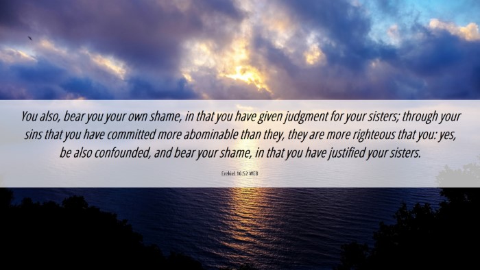 Picture 06 - Ezekiel 16:52 WEB Desktop Wallpaper - You also, bear you your own shame, in that you - Desktop Bible Verse Wallpaper