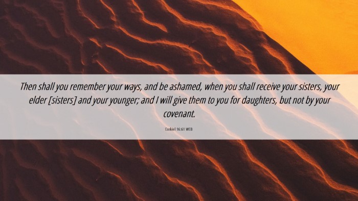 Picture 06 - Ezekiel 16:61 WEB Desktop Wallpaper - Then shall you remember your ways, and be - Desktop Bible Verse Wallpaper