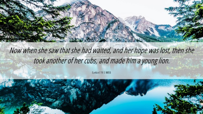 Picture 06 - Ezekiel 19:5 WEB Desktop Wallpaper - Now when she saw that she had waited, and her - Desktop Bible Verse Wallpaper